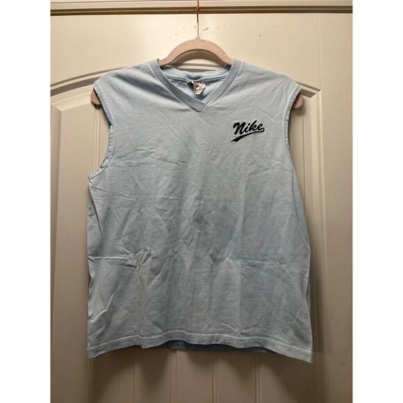 Nike Women’s Sleeveless V-Neck Running Outdoor Pullover Tank Top Size M Blue - Picture 1 of 3